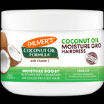 Coconut Oil Gro Treatment jar for moisturizing and strengthening hair.