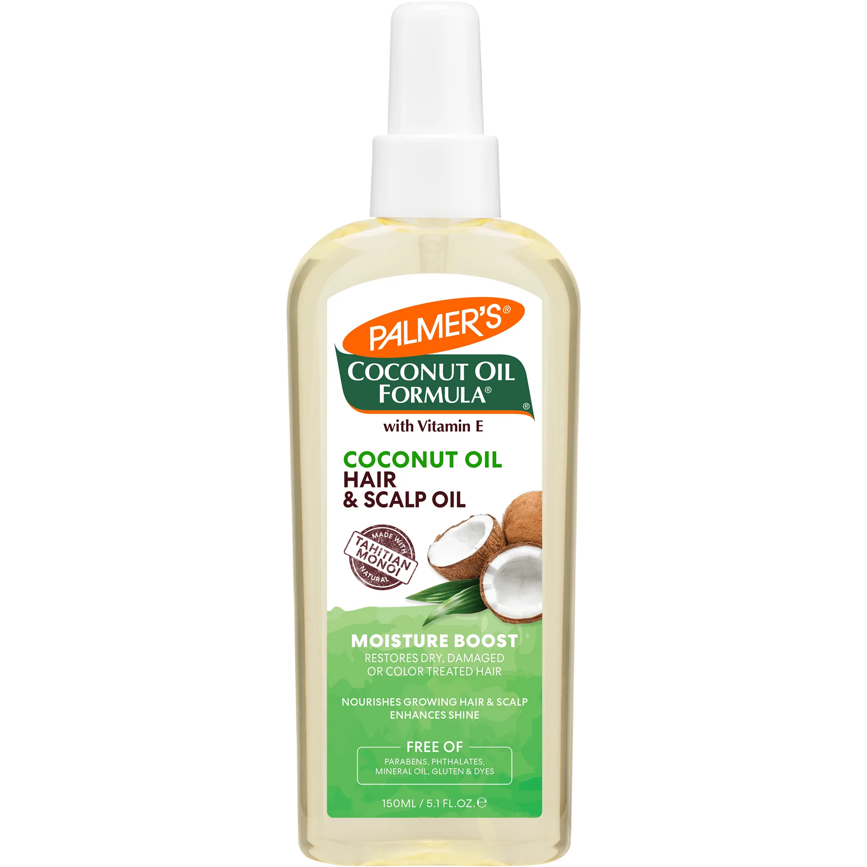  Palmer's Coconut Oil Formula hair and scalp oil bottle on a white background