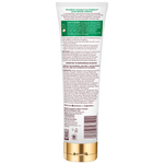 Back view of a cosmetic tube with text and branding on a white background