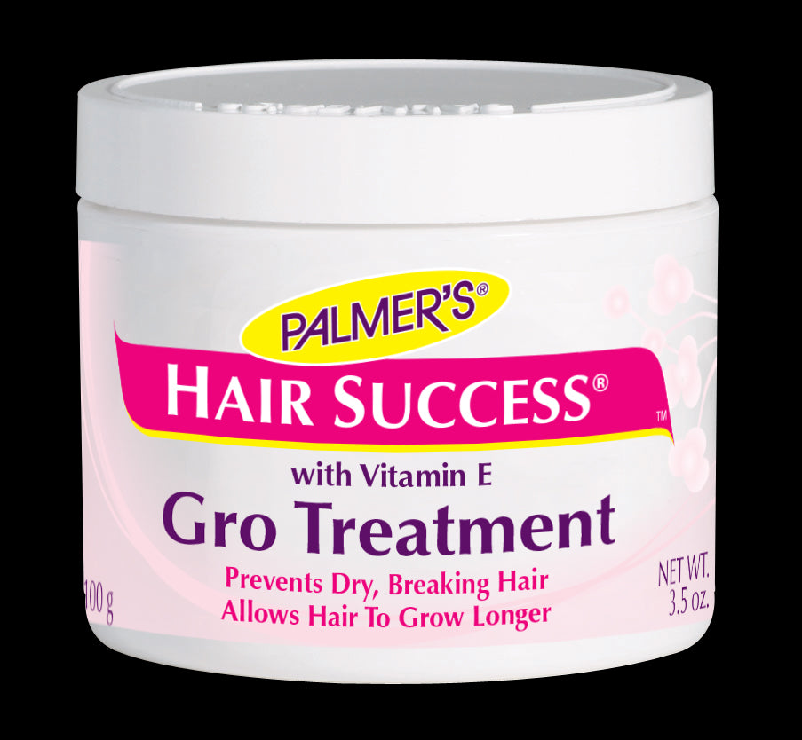 Palmer’s Gro Treatment jar for hair conditioning and growth.