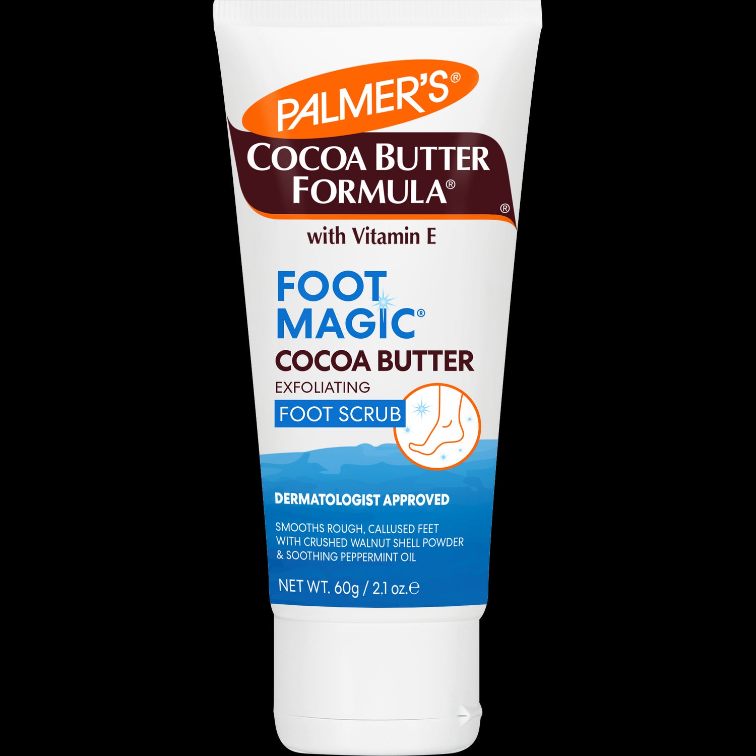 Foot Magic Scrub: exfoliating foot treatment with vitamin E and peppermint.