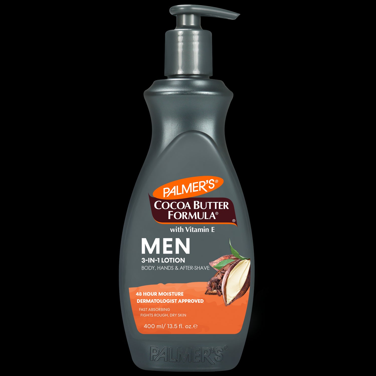 Palmer's MEN 3-IN-1 Lotion bottle, 400 ml, for body, hands, after-shave.