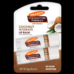 Coconut Hydrate Lip Balm, two-pack, with vitamin E and 48-hour moisture.