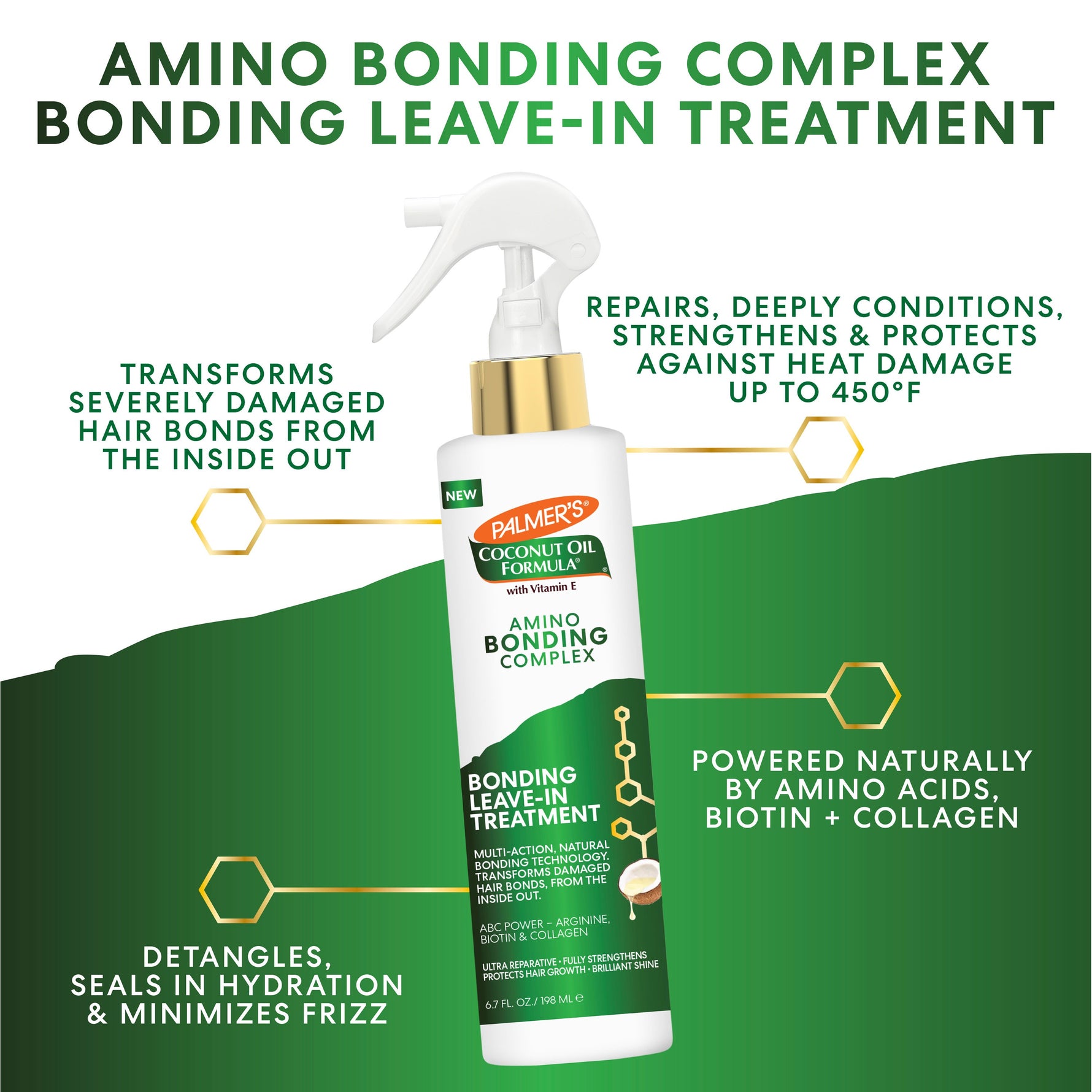 Palmer’s Amino Bonding Complex Leave-In Treatment bottle with spray-top.