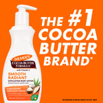 Palmer’s Smooth & Radiant Exfoliating Body Lotion bottle with benefits.