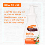 Palmer's Smooth & Radiant Exfoliating Body Lotion bottle with usage instructions.