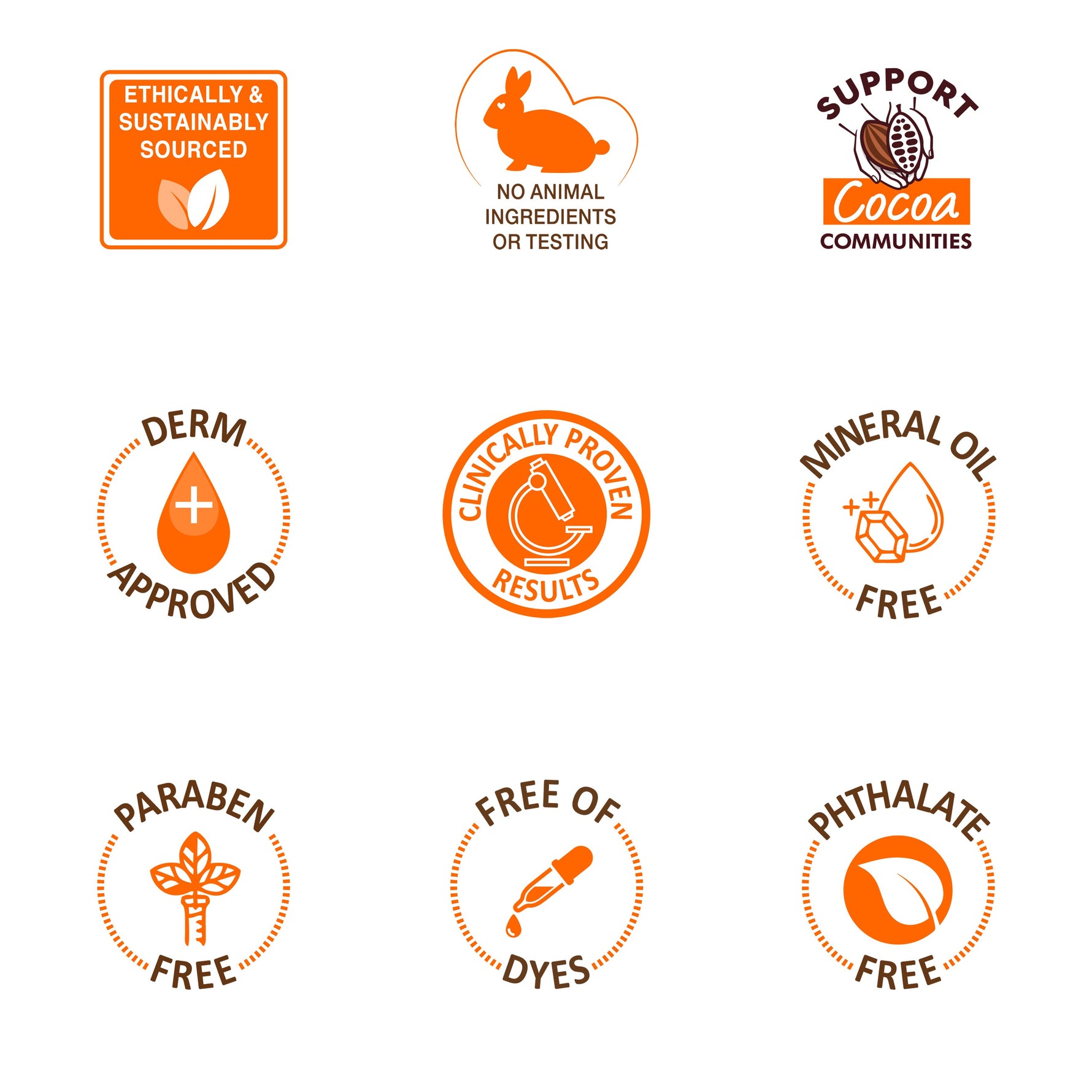 Smooth & Radiant Exfoliating Body Lotion with ethical and safety badges.