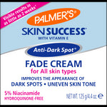 Anti-Dark Spot Fade Cream with Vitamin E, improves dark spots.