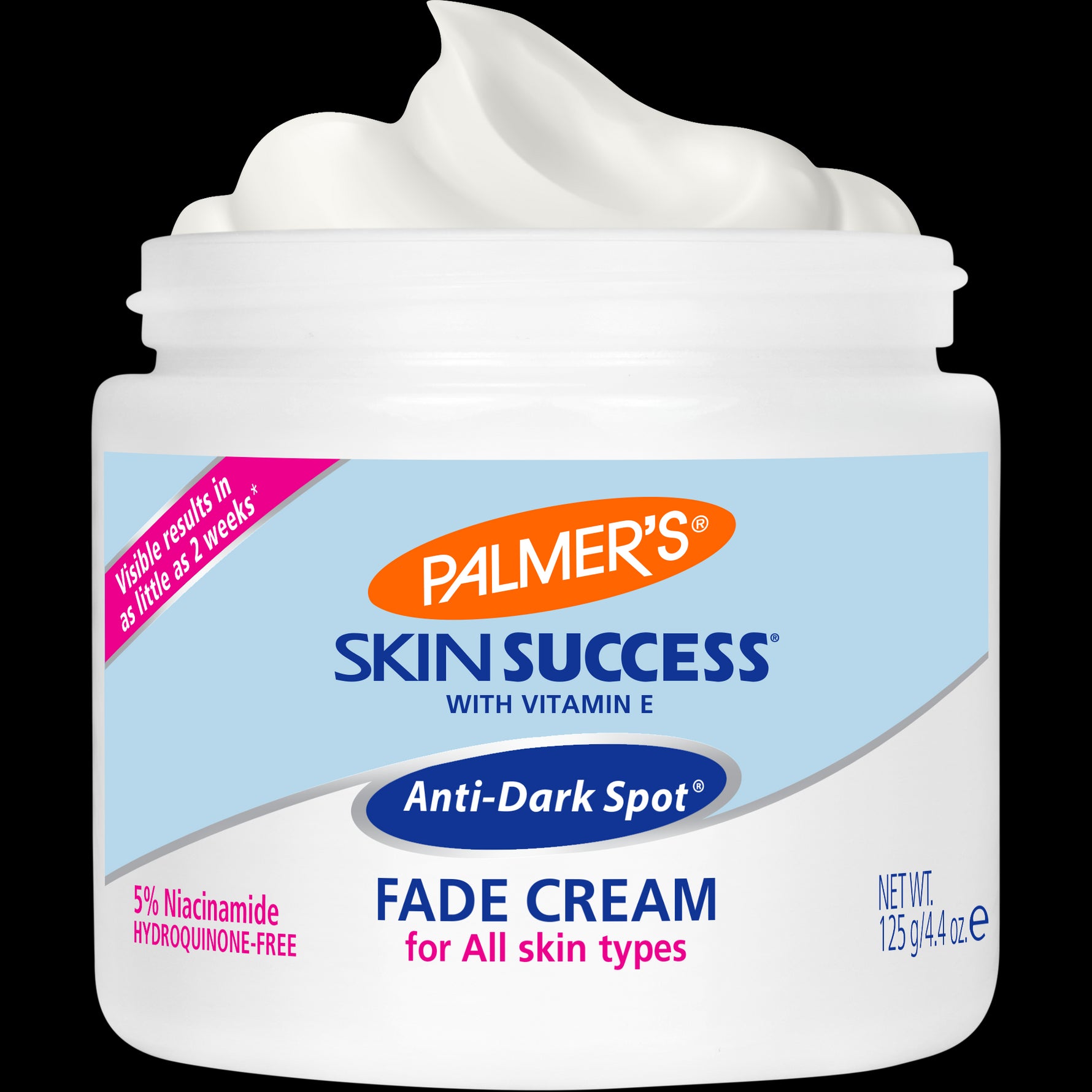 Anti-Dark Spot Fade Cream for all skin types, open jar.