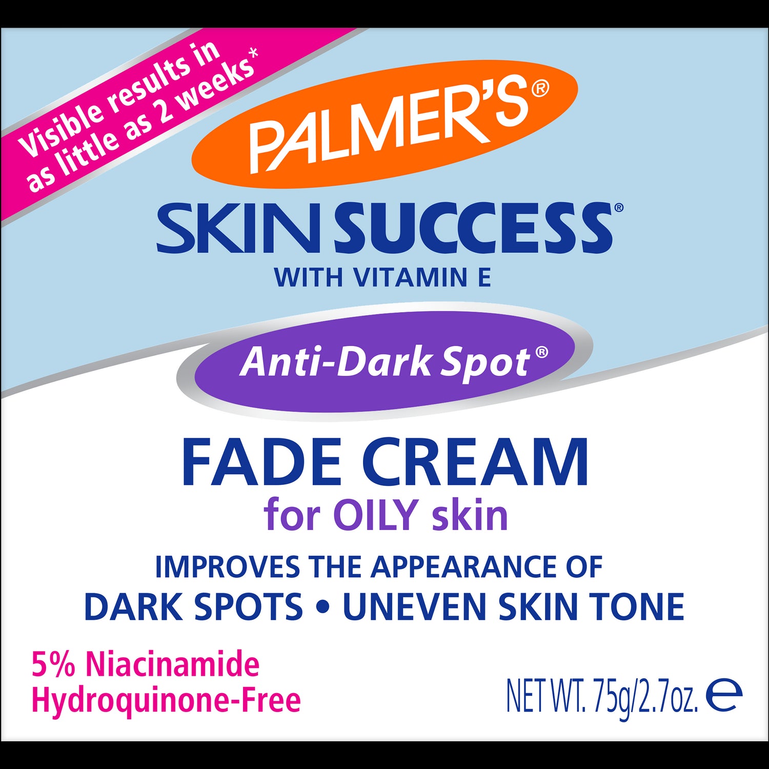 Palmer’s Anti-Dark Spot Fade Cream for oily skin packaging.