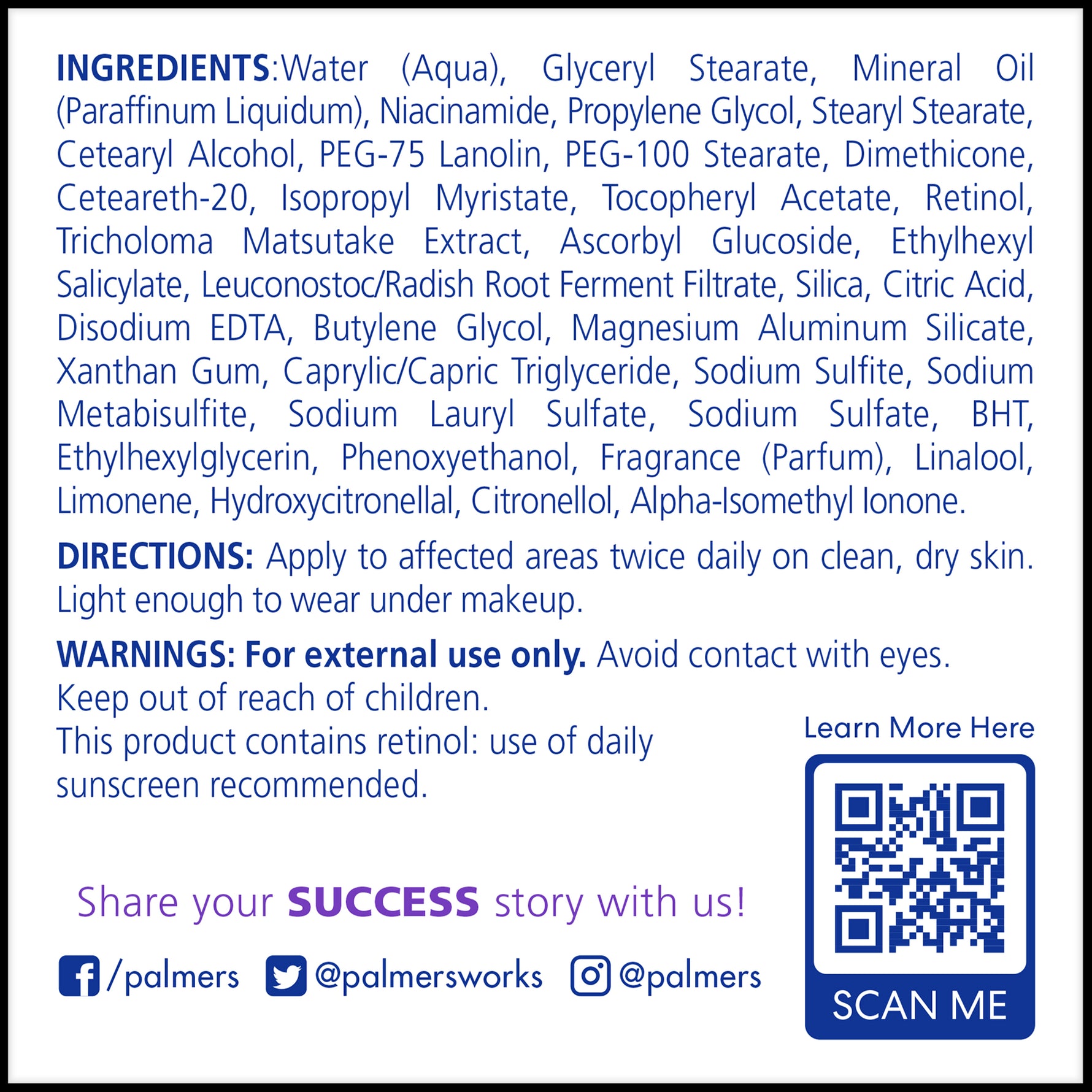 Anti-Dark Spot Fade Cream for Oily Skin, ingredients and usage details.