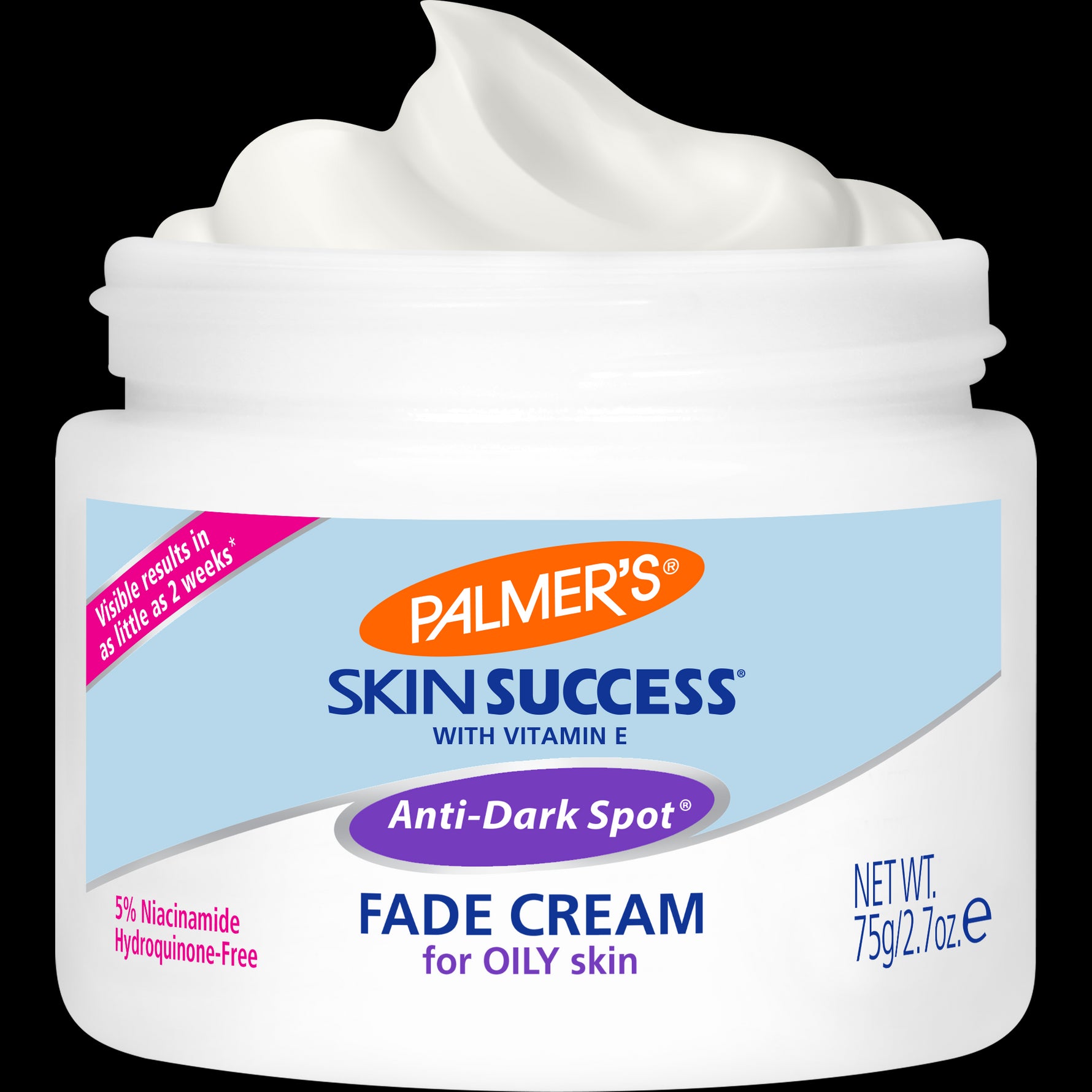 Open jar of Palmer’s Anti-Dark Spot Fade Cream for oily skin.