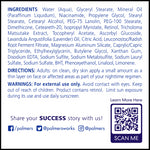 Anti-Dark Spot Night Fade Cream label with ingredients and usage instructions.