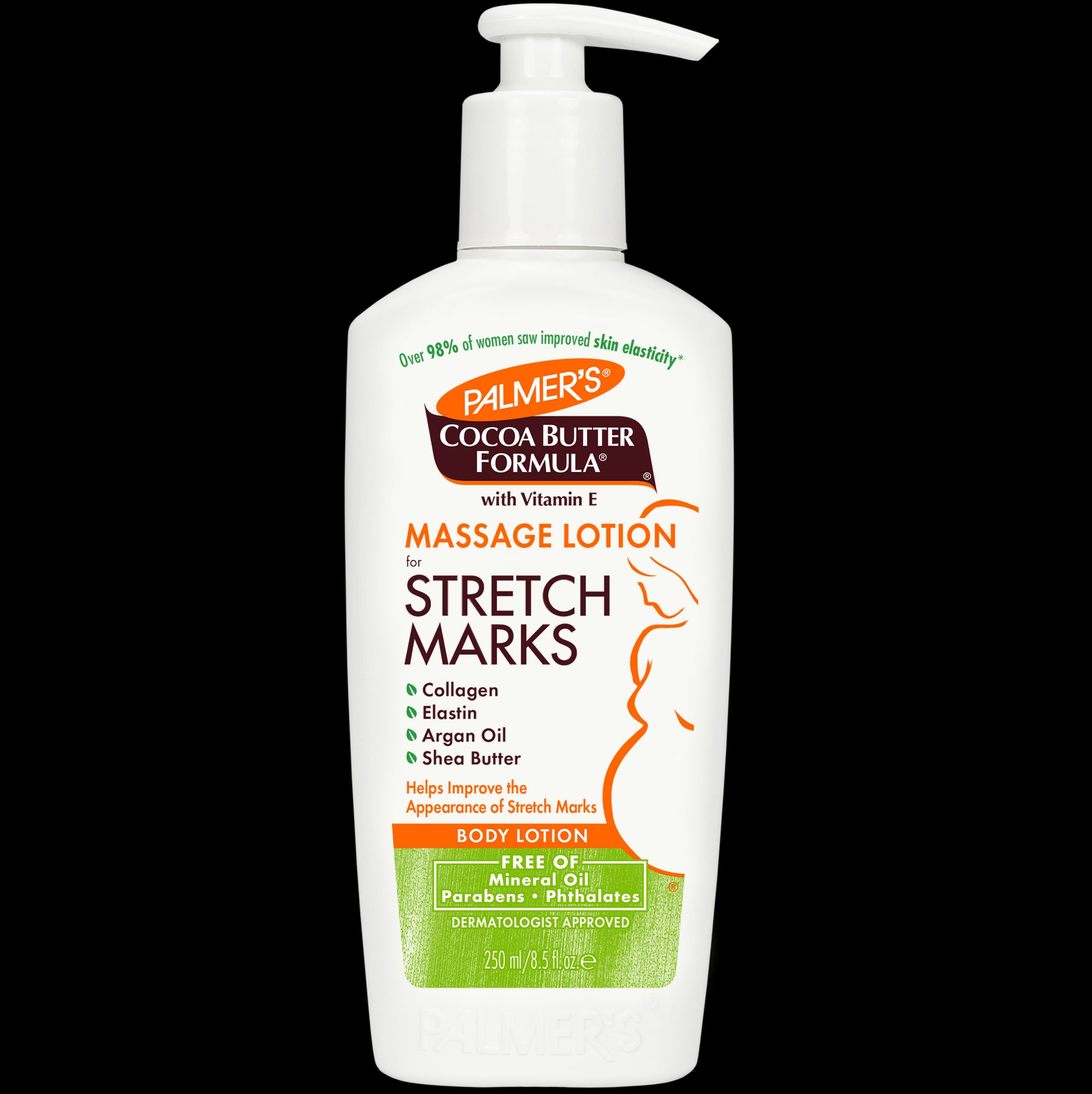 Complete Pregnancy Stretch Mark Care Kit with Vitamin E and collagen bottle.