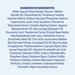 Anti-Dark Spot Extra Strength Tone Correcting Serum ingredient list in English and Spanish.