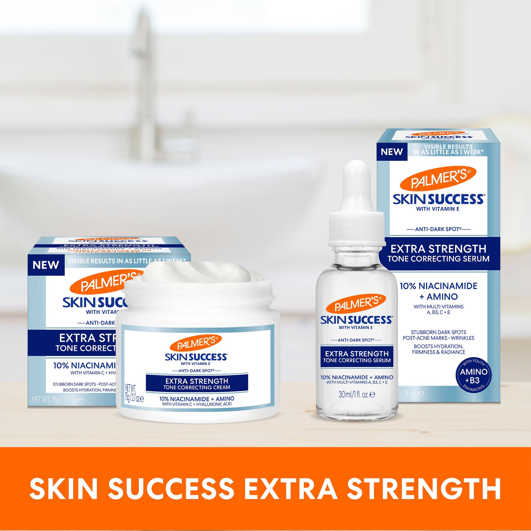 Palmer's Anti-Dark Spot Extra Strength Tone Correcting skincare duo.