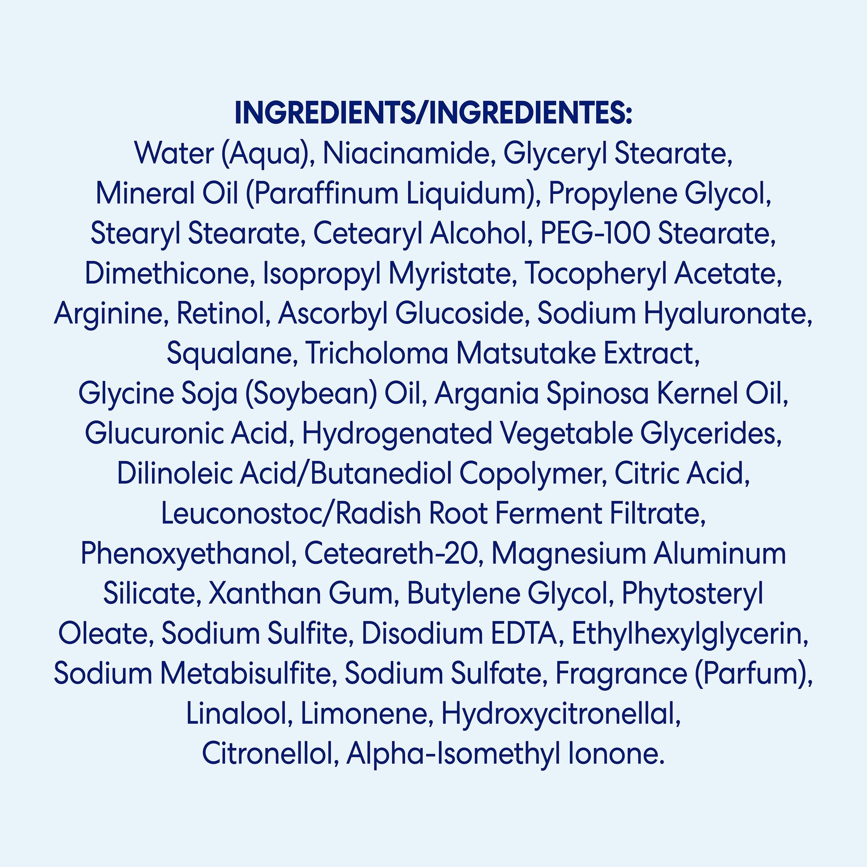 Anti-Dark Spot Extra Strength Tone Correcting Cream ingredient list.