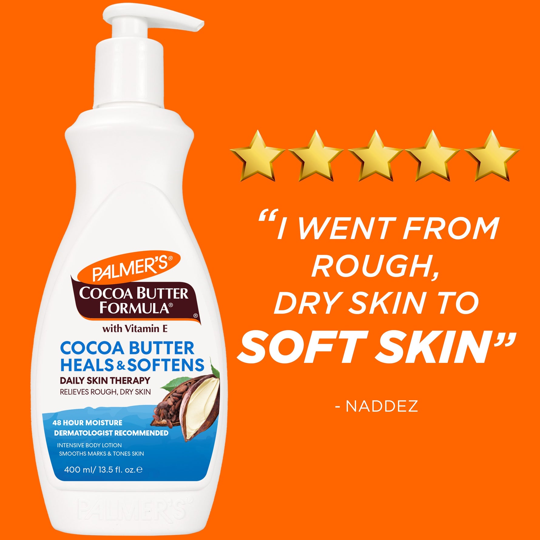 Palmer's Daily Skin Therapy Cocoa Butter Body Lotion ad.