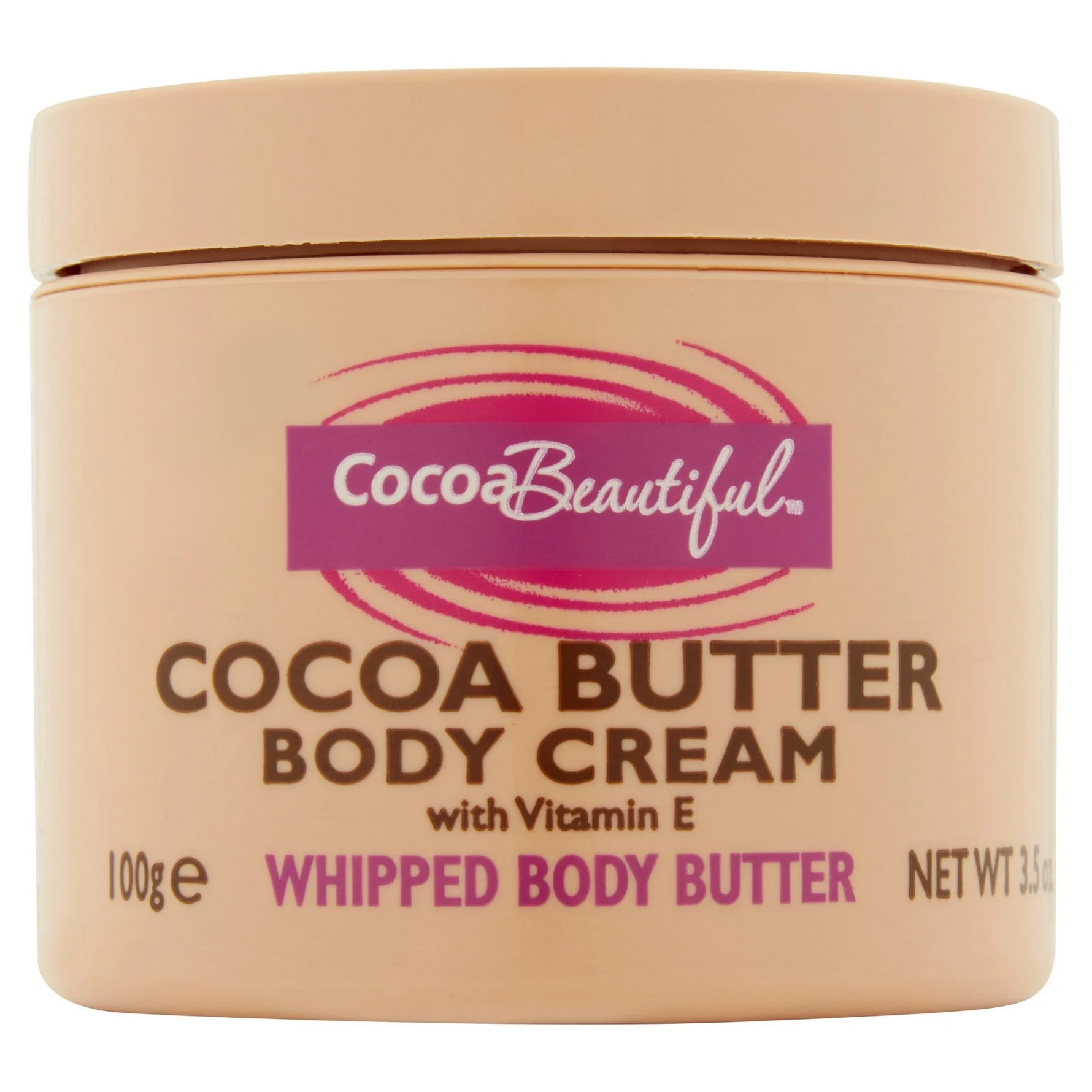 Cocoa Beautiful Whipped Body Butter, 100g, hydrates and smooths skin.