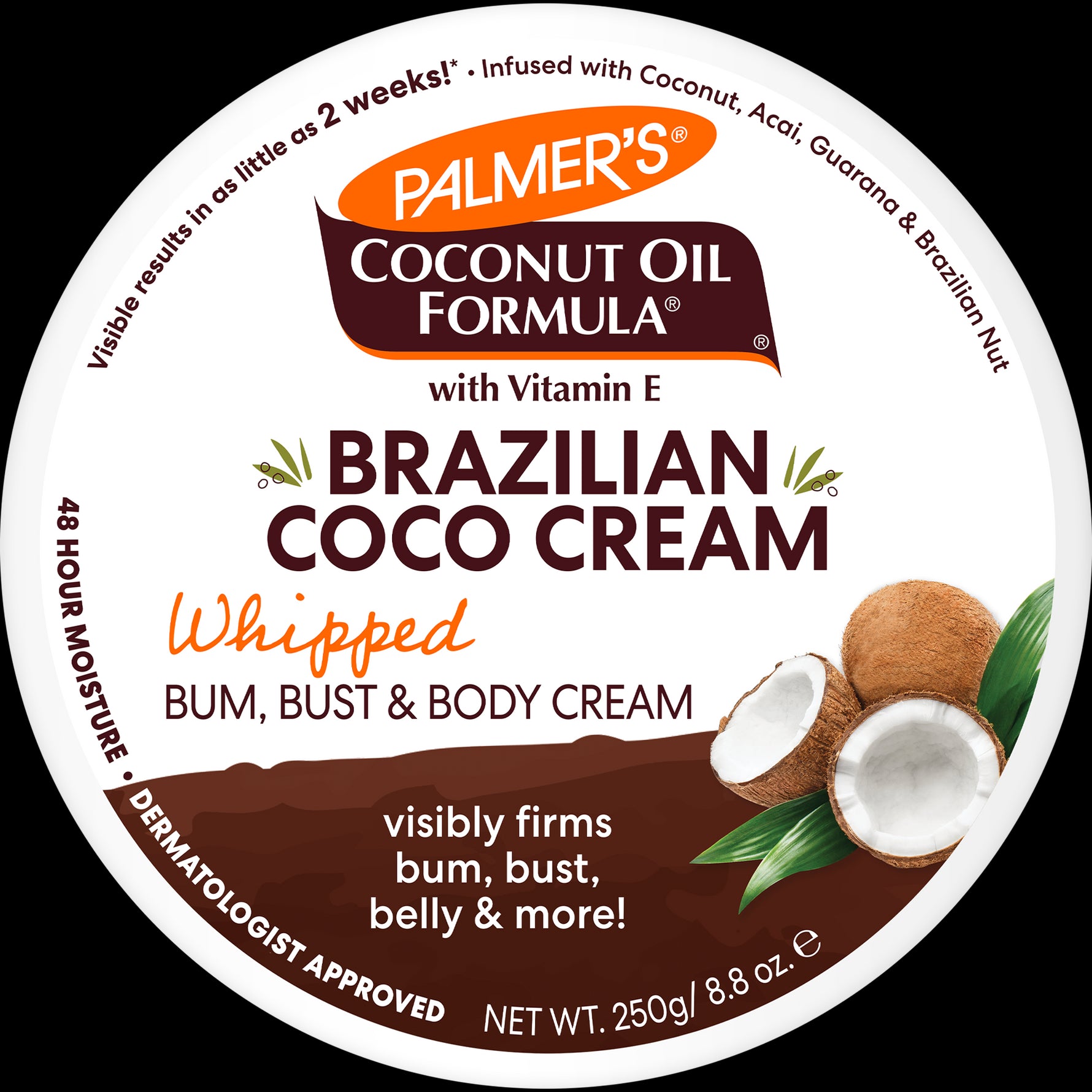 Palmer's Brazilian Coco Whipped Cream jar label.