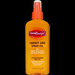 Cocoa Beautiful Carrot Gro Spray Oil bottle with natural ingredients.