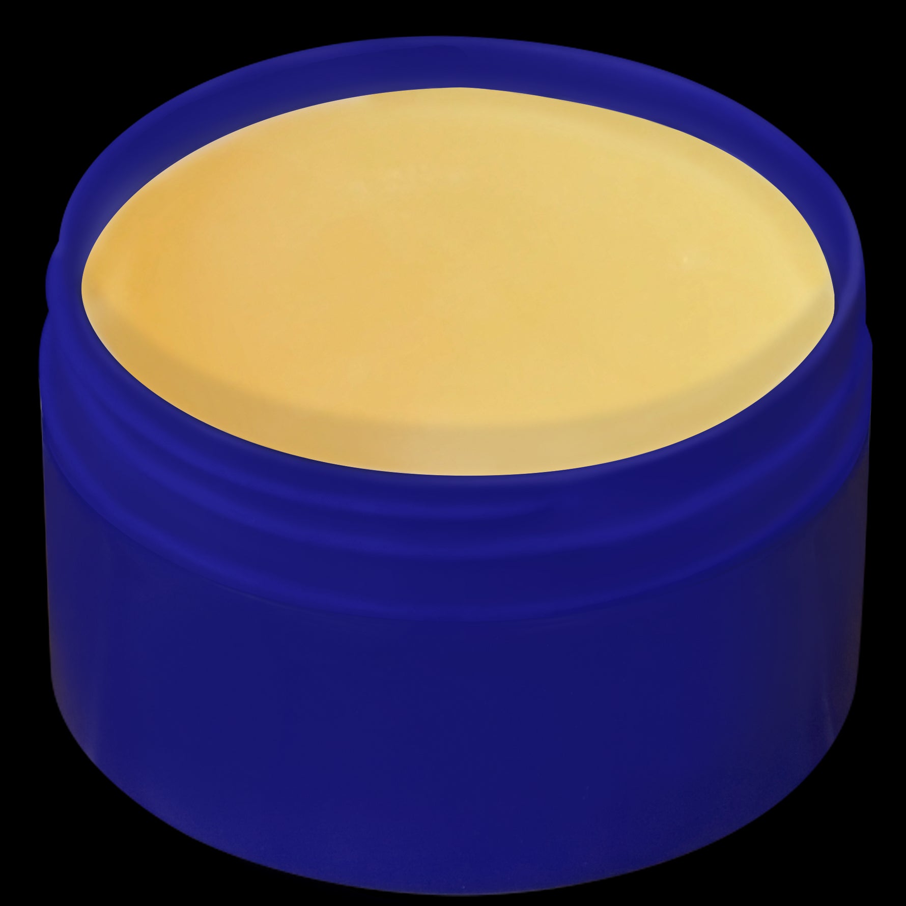Cocoa Balm in cobalt-blue jar, versatile for moisturizing and repairing.
