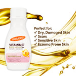 Palmer’s Vitamin E Body Lotion, 250 ml bottle, for dry, damaged skin.