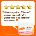 Palmer’s Vitamin E Body Butter with 5-star rating and customer testimonial.