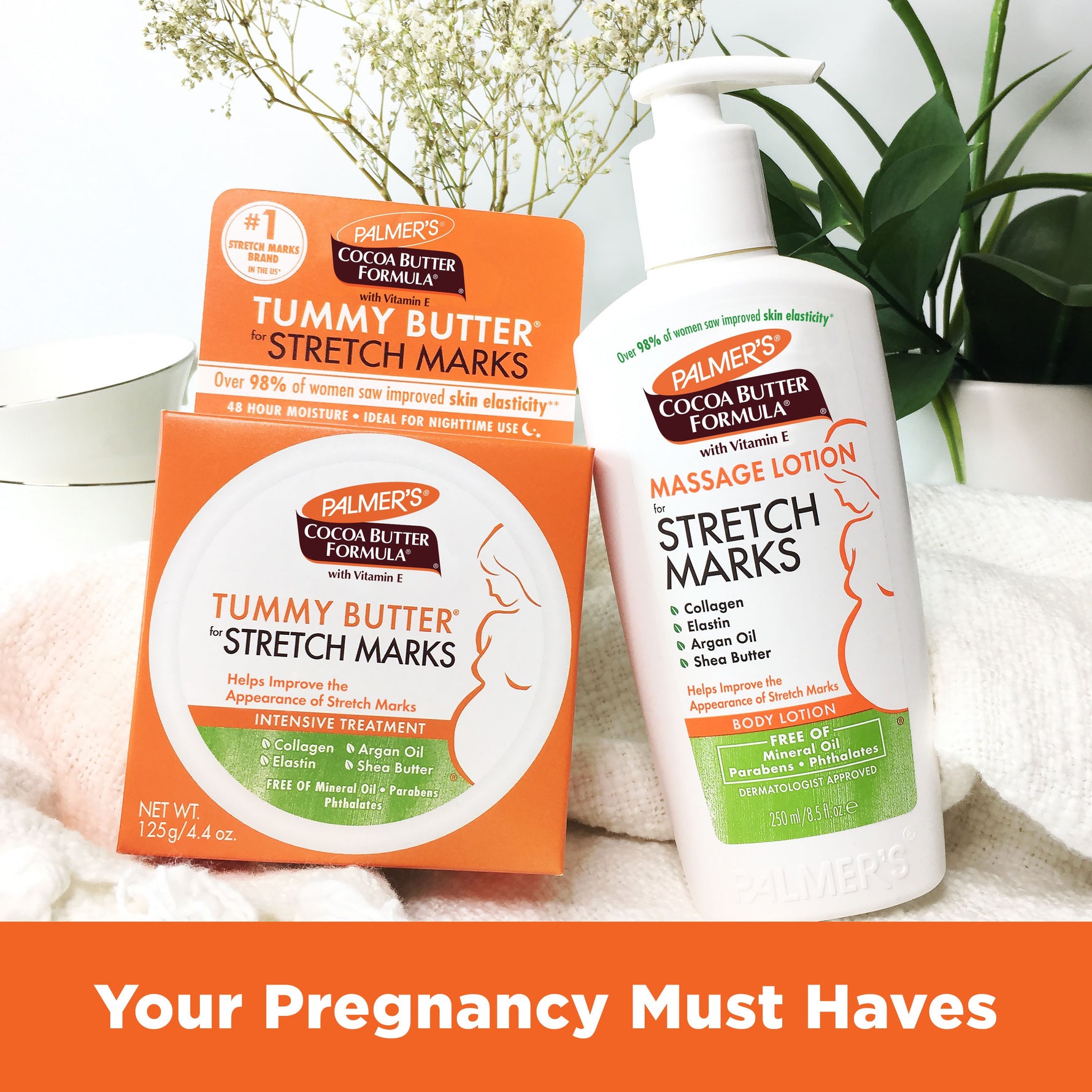 Cocoa Butter Massage Lotion for Pregnancy Stretch Marks and Tummy Butter products.