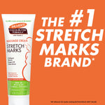 Palmer's Cocoa Butter Massage Cream for Stretch Marks tube advertisement.