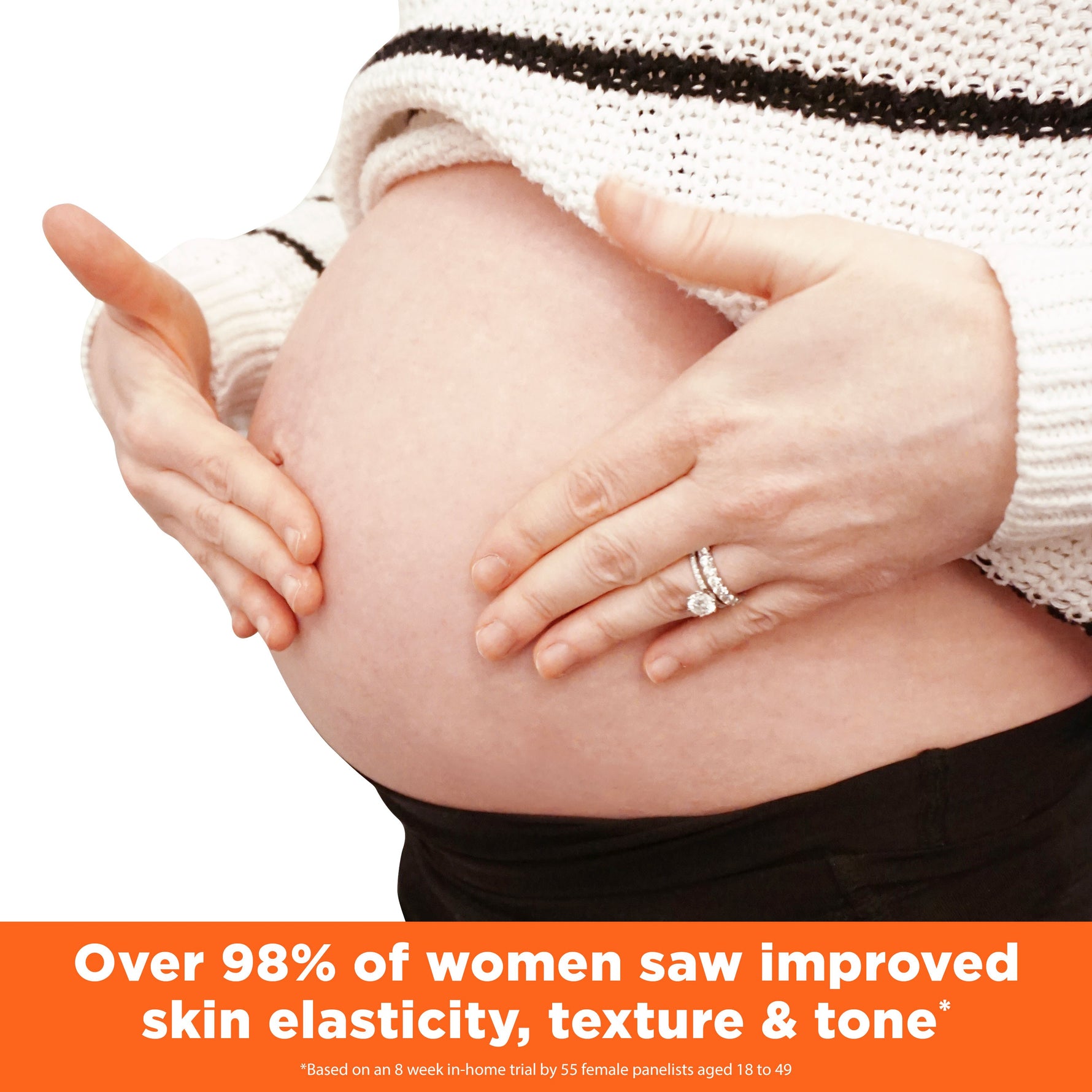 Cocoa Butter Tummy Butter for Pregnancy Stretch Marks demonstration.