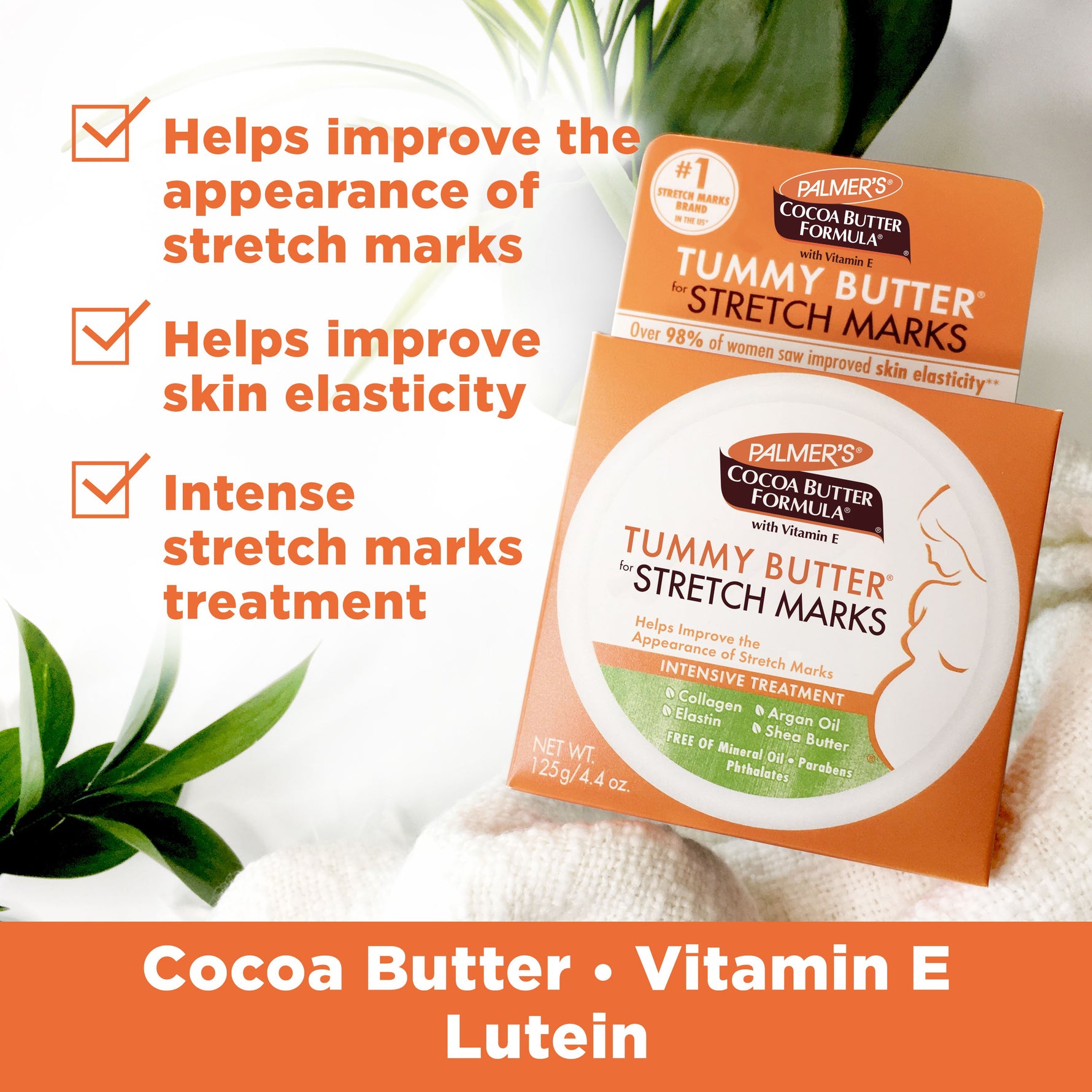 Cocoa Butter Tummy Butter for Pregnancy Stretch Marks, improves elasticity, reduces marks.