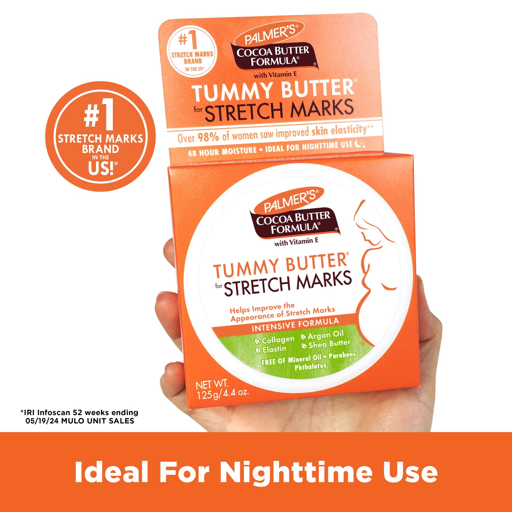 Palmer’s Cocoa Butter Tummy Butter for Stretch Marks packaging.