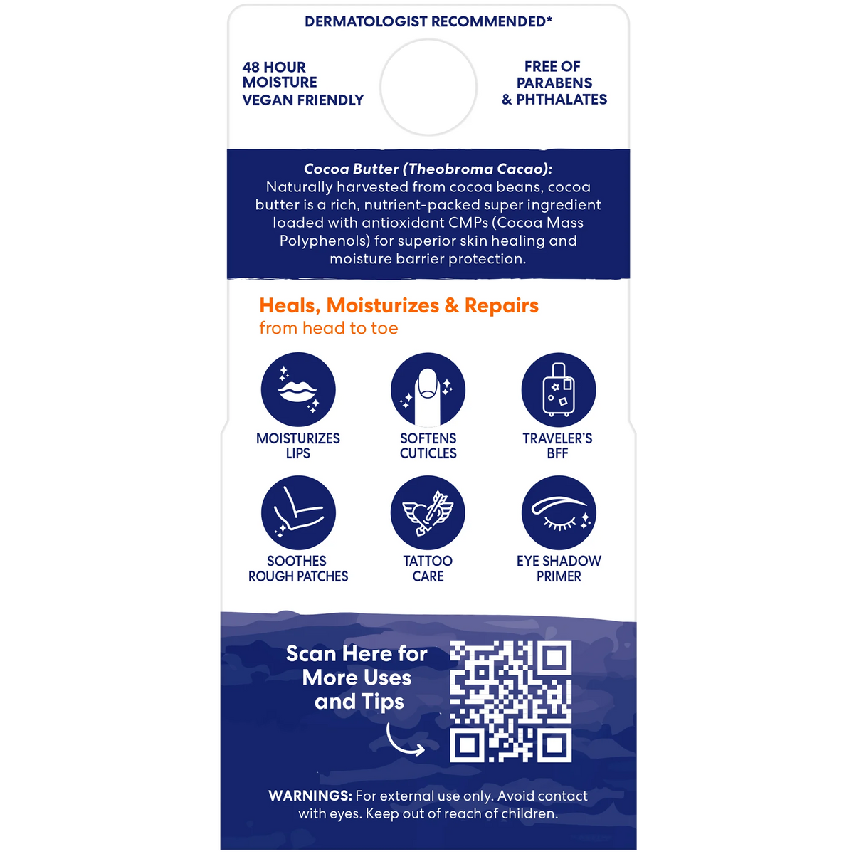 Product label with text and icons on a white background