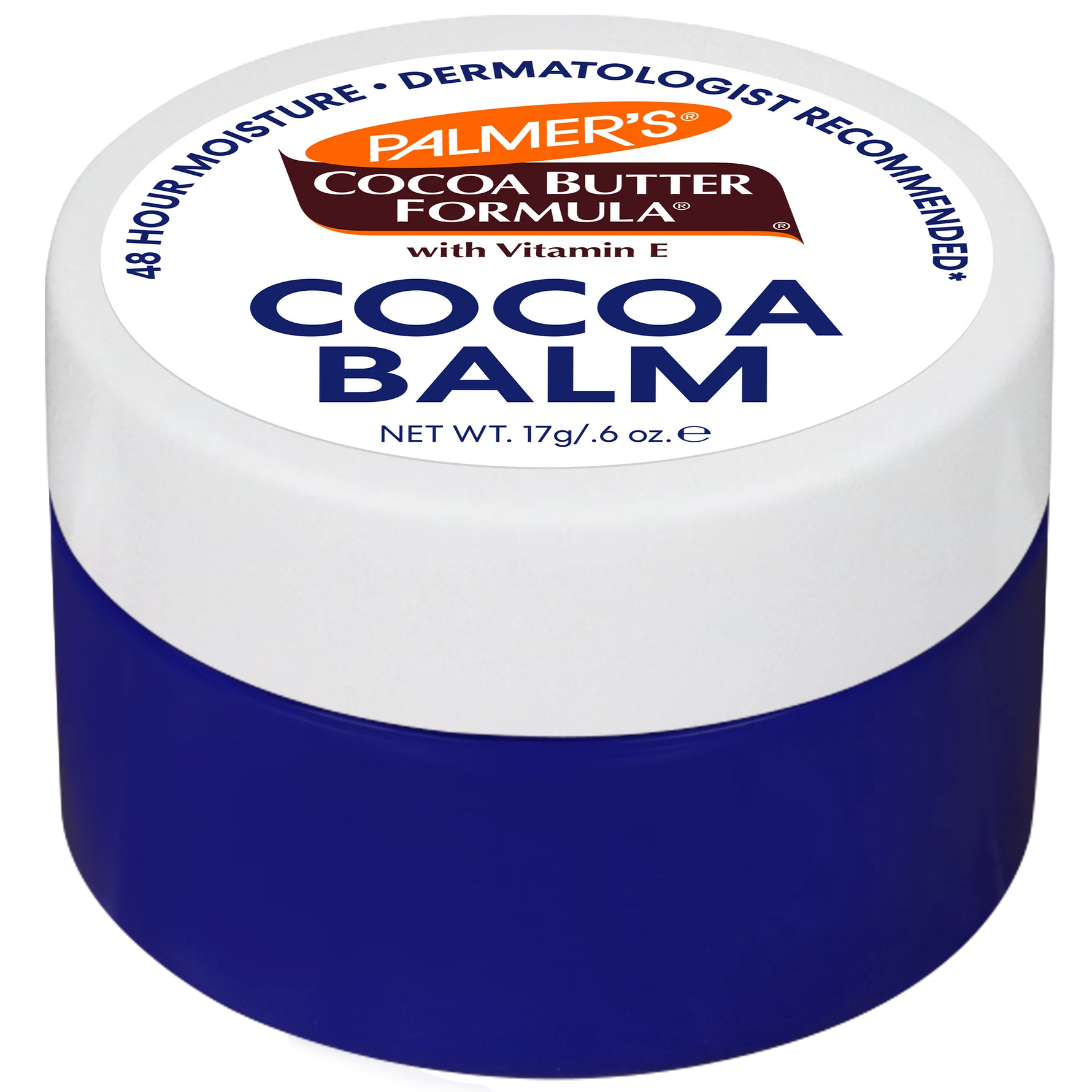 Palmer's Cocoa Butter Formula cocoa balm jar on a white background