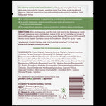 Palmer’s® Rosemary Mint Strengthening Pack sachet back panel with product details.