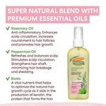 Palmer’s Rosemary Mint Strengthening Hair & Scalp Oil with essential oils.