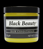 Black Beauty® Hair Conditioner in a 5.3 oz yellow jar.