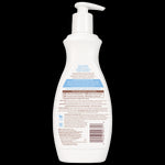 Back of Palmer’s Cocoa Butter Baby Lotion bottle with detailed label.