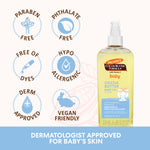 Palmer's Cocoa Butter Baby Oil with vitamin E, hypoallergenic.