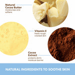 Cocoa Butter Baby Balm: features natural ingredients for soothing skin.