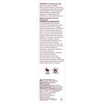 Product label with ingredients and warnings on a white background