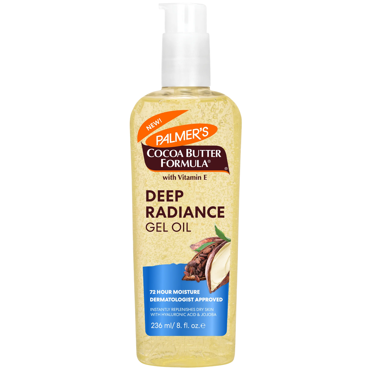 Bottle of Palmer's Cocoa Butter Formula Deep Radiance Gel Oil