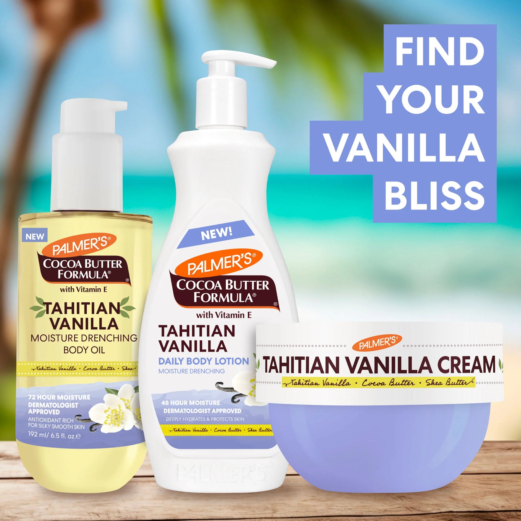 Tahitian Vanilla Moisture Drenching Whipped Body Cream with Vitamin E.