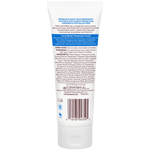 Back view of a skincare product tube with text and labels on a white background