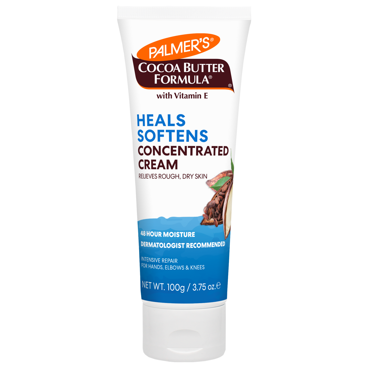 Tube of Palmer's Cocoa Butter Formula cream on a white background