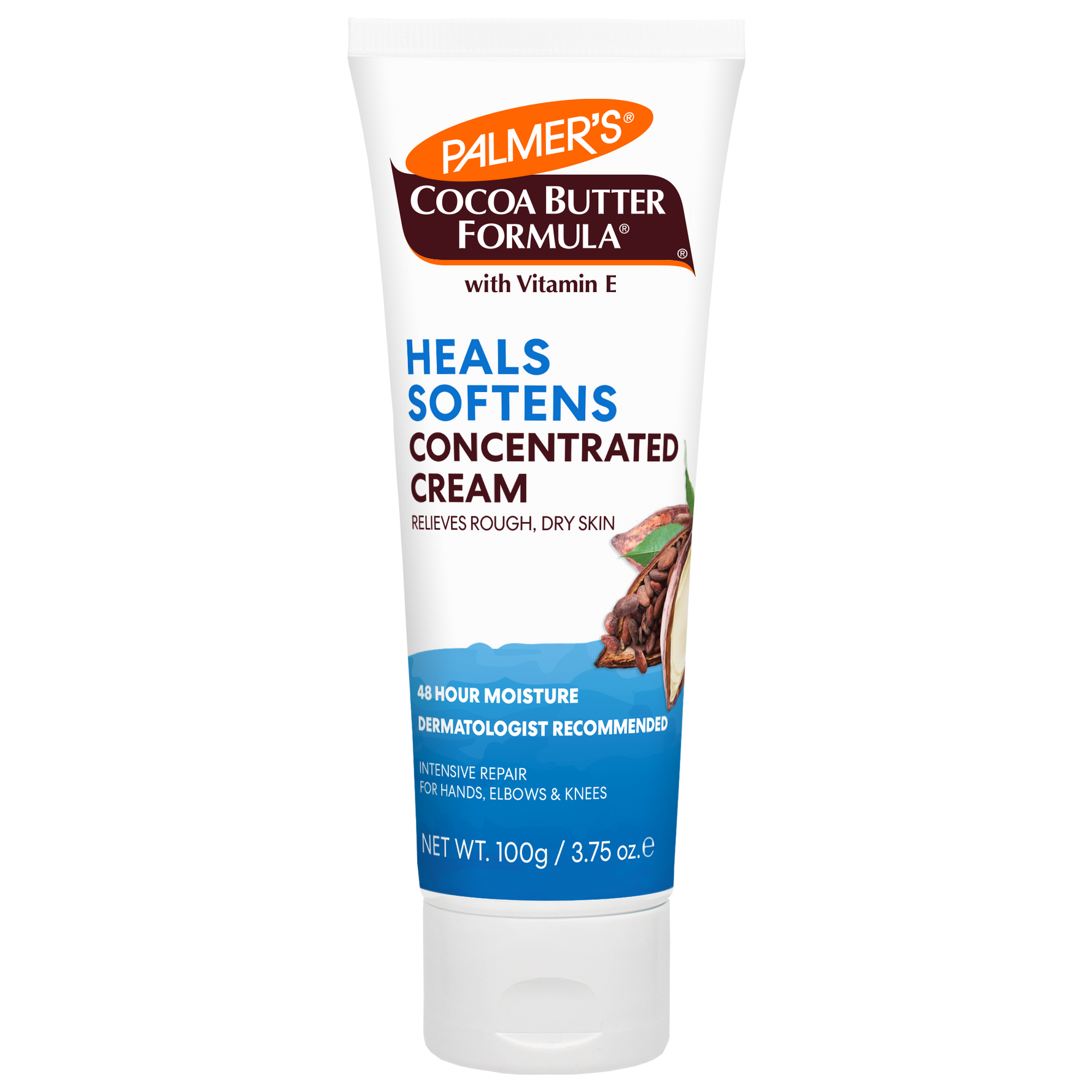 Tube of Palmer's Cocoa Butter Formula cream on a white background