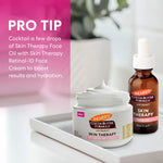Palmer's Cocoa Butter Formula Skin Therapy products on a tray with text overlay.