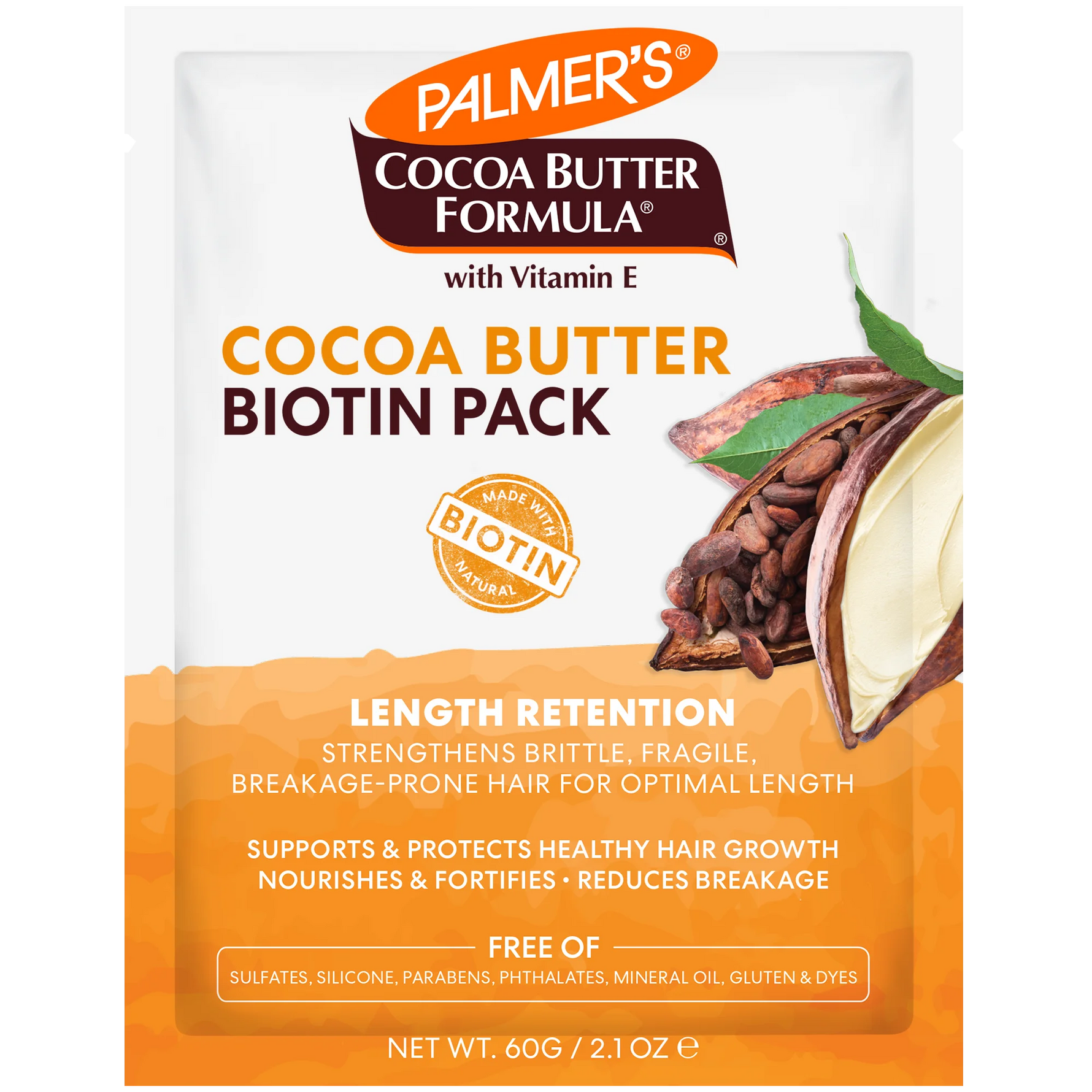 Palmer's Cocoa Butter Formula Cocoa Butter Biotin Pack on a white background