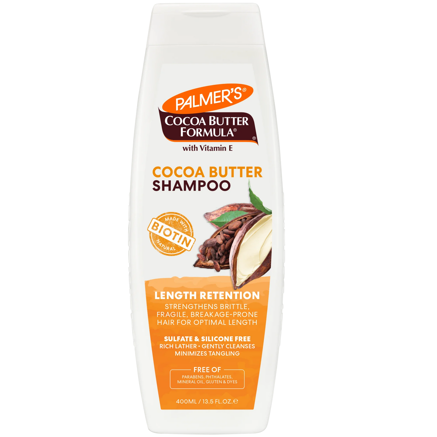  Palmer's Cocoa Butter Formula shampoo bottle on a white background